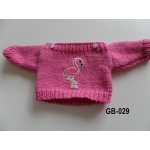 Trui rose met flamingo